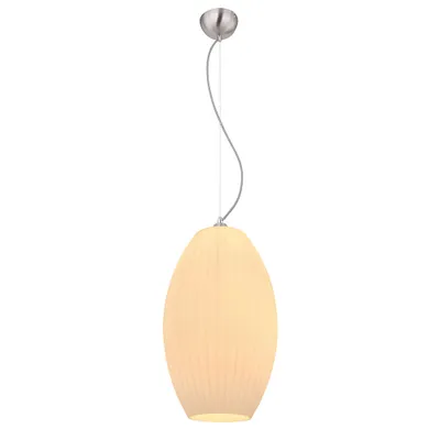 Produktbild von RGB LED Hängeleuchte, nickel-matt, Glas, gestreift, H 120cm