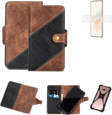 Produktbild von K-S-Trade Handyhülle Schutzhülle Bookstyle Case kompatibel mit ZTE S30 Klapphülle Cover Hülle Schutztasche 1x