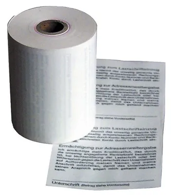 Produktbild von Veit 20990022 Thermorollen für Registrierkassen - 1-fach, 57 x 45 x 12 mm, 25 m, EC-Cash mit Einzugsermächtigung
