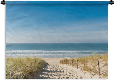 Produktbild von MuchoWow® Wandteppich Wandbehang Strand - Meer - Düne - Sand - Sommer 150x112.50 cm Tapisserie Dekoration Wandtuch - Wanddecke - Wandteppiche