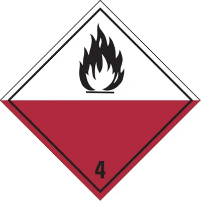 Produktbild von Dreifke® Gefahrzettel, Gefahrgutklasse 4.2 - Selbstentzündliche Stoffe | Foli...