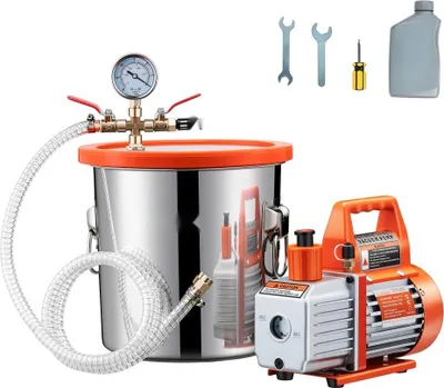 Obrázok produktu pre Jednostupňová výveva 99 l/min - Odplyňovacia komora 11,36 l - Výveva s 1,5 m hadicou