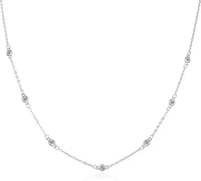 Image de Charmant collier en argent avec zircons AGS1544/47