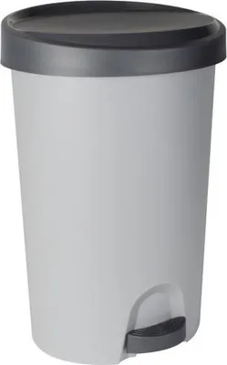 Image de Poubelle à pédale 45l gris béton / anthracite - Eda - 10631 G.BT/G.AN - stepy
