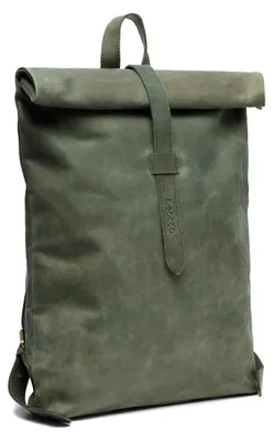 Produktbild von Beocca Mavis Laptop-Rucksack aus pflanzlich gegerbtem Leder, 15,6 Zoll Laptopfach, Business Rucksack, handgefertigt, Grün