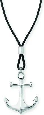 Produktbild von cai Anhänger mit Kette 925/- Sterling Silber Anker Lederkette