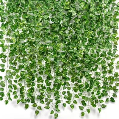 Produktbild von INF Künstliche Efeu Girlande 12er Pack - Weiche, flexible Dekoration