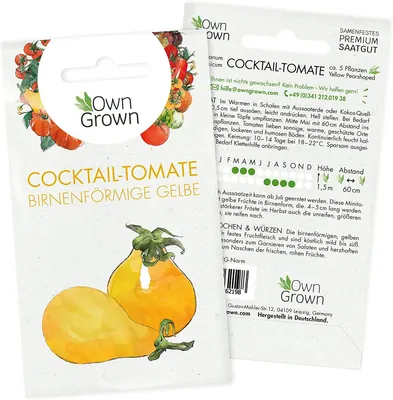 Produktbild von Tomatensamen Mexikanische Honigtomate Cocktailtomatensamen für einfachen Anbau - Gelbe birnenförmige Tomate