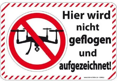 Produktbild von Hinweisschild - Hier wird nicht geflogen ... - Gr. ca. 30 x 20 cm - 309642
