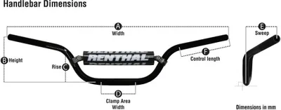 Immagine prodotto di Manubrio RENTHAL Twinwall 999 McGrath/KTM SX125-450