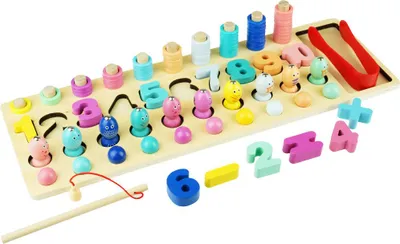 Produktbild von Multifunktionales Lernspiel 4 in 1 Angelspiel Zahlenpuzzle