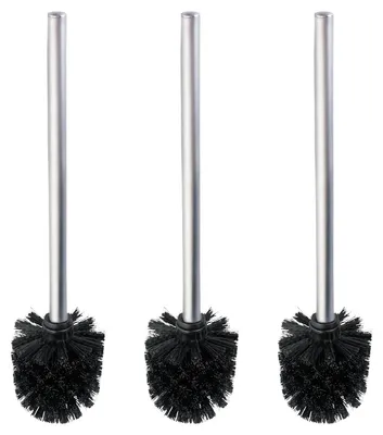 Produktbild von WENKO WC-Bürste mit Edelstahlstiel Matt 3er Set, Ø 8 x 35 cm