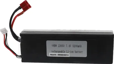 Produktbild von vhbw Akku kompatibel mit T-Stecker AWG16 für Modellbau z.B. Racing Car, Helikopter, Flugzeug (5200mAh, 7,4V, Li-Ion, 140 x 48 x 26 mm)