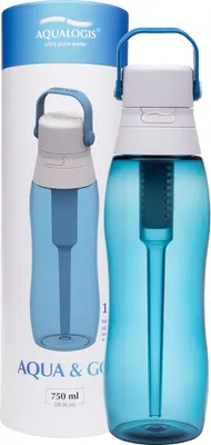 Obrázok produktu pre Fľaša Aqua&Go Tritan s filtrom – Ocean blue 750 ml
