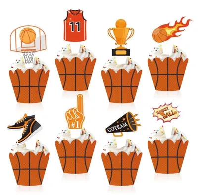 Basketball Cupcake-Topper & Wrapper, 32 St., Karton