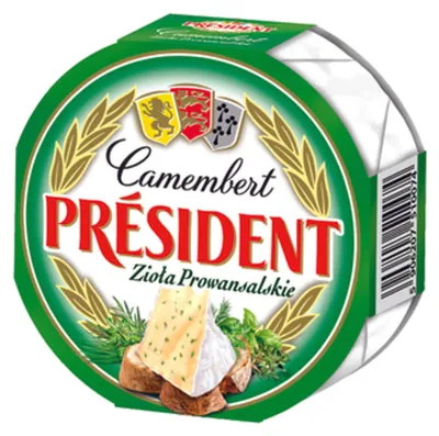 Zdjęcie produktu dla President Camembert Zioła Prowansalskie 120 g