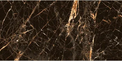 Produktbild von Fliese Feinsteinzeug Wand- und Bodenfliese HG Golden Black Glänzend 60x120 Rektifizierte Frostbeständig Qualität Gres