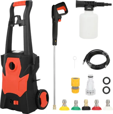 Produktbild von Elektrischer Hochdruckreiniger, 120bar Power Washer, 1400W Hochdruckreiniger mit leistungsstarkem Motor, Isolierhandgriff
