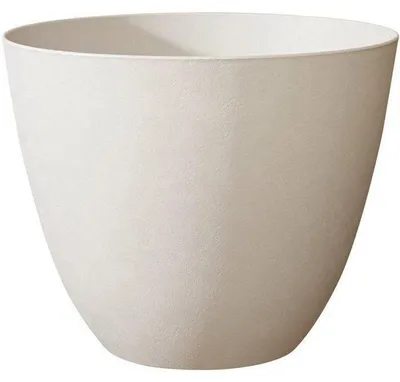Image de Pot de fleurs Rond Ø 50 cm - EDA - Element - 47,8 L - Intérieur / Extérieur - Ø 48,8 x H. 38,4 cm - Calcaire