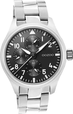 Produktbild von Oozoo Edelstahl Herren Uhr Analog Quarzuhr Armband silber Timepieces D2UOC10956