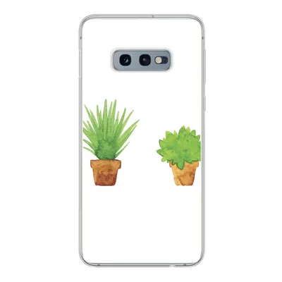 Produktbild von MuchoWow® Handyhülle Schutzhülle Hülle für Samsung Galaxy S10e Blumentopf - Aquarell - Pflanzen Silikon Softcase Handy Hülle - Handy