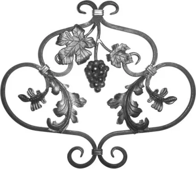 Immagine prodotto di LogistSystem - Ferri battuti Ornamento in ferro battuto 600x520mm - ad es. come elemento per inferriate - ringhiere - recinzioni - cancelli - rosoni - grate 12.902