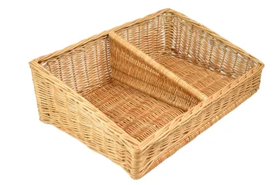 Zdjęcie produktu dla Wiklinowy kosz na pieczywo Gastro z przegrodą 60x40 cm