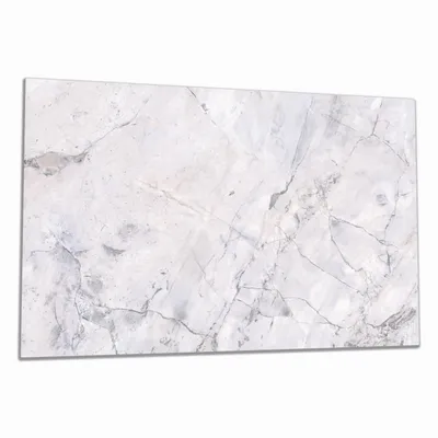 Produktbild von Wallario Herdabdeckplatte aus Glas, Größe 90 x 52 cm 1-teilig, Motiv Graue Marmor-Optik