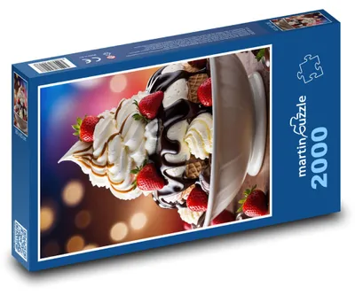 Produktbild von Puzzle 2000 Eisbecher - süße Erdbeeren - martinpuzzle