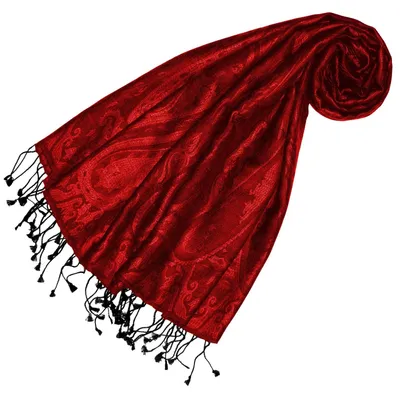 Productafbeelding van Omgoods - Luxe Pashmina Sjaal van 100% Zijde met Paisley Patroon
