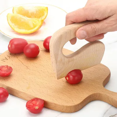 Produktbild von Kindersicheres Messer aus Holz, Küchenspielzeug, Küchenutensilien, Kochspielzeug