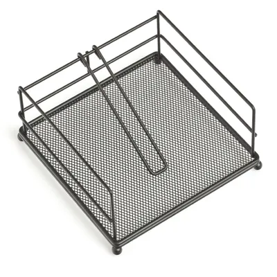 Image de Porte-serviettes Zeller, métal, 17,3 x 17,3 x 9 cm, noir