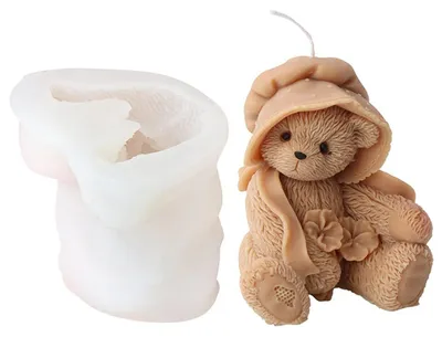 Immagine prodotto di TRANKIELO® - Stampo in silicone per realizzare figure di animali - Gatto con cappello - Perfetto per saponi, candele e creazioni in resina epossidica