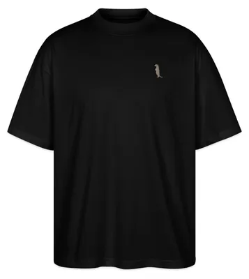 Produktbild von Spreadshirt Bestickt Erdmännchen Oversize Uni T-Shirt, XXL, Schwarz