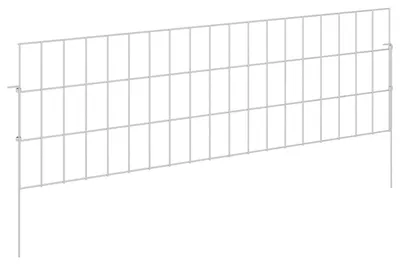 Zdjęcie produktu dla Ogrodzenie ogrodowe vidaXL z słupkami, 12 szt., 95 x 30 cm, siatka, stal ocynkowana