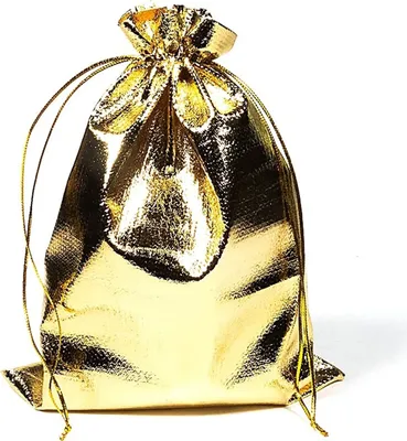 Produktbild von Kleine Geschenktüte in Goldfarbe – Packung mit 10 Stück – 15 x 20 cm