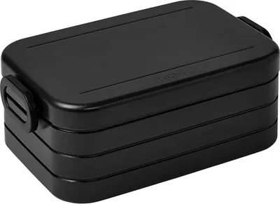 Produktbild von Mepal Take a Break midi – Limited Edition Schwarz / Black Edition – 900 ml Inhalt – Lunchbox mit Trennwand – ideal für Mealprep – spülmaschinenfest, ABS