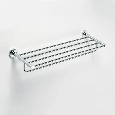 Image de Etagère, tablette avec porte-serviettes OMEGA laiton chromé 65,5x11x20cm