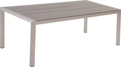 Produktbild von BELIANI Gartentisch Grau Aluminium für 6 Personen 180 x 90 cm Modern Design
