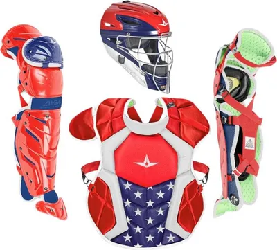 Produktbild von All Star CKCC1216S7X Catcher's Kit 12-16 Color USA Tri-Color Baseball/Softball Artikel