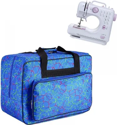 Produktbild von Nähmaschinentasche Nähmaschine Tasche Aufbewahrungstasche Blau Groß