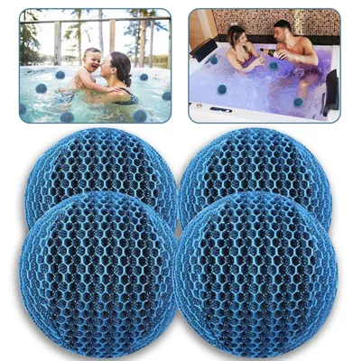 Produktbild von Pool Schwamm 4 Stück, Schaumabsorber und Ölabsorber für Whirlpool, Spa Pool und Jacuzzi, wiederverwendbarer Reinigungsschwamm zur Wasserpflege