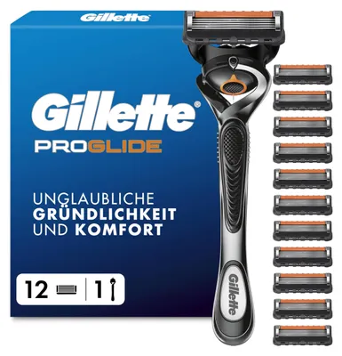 Produktbild von Gillette Proglide Rasierer Herren, Nassrasierer, Metall, Grau/Schwarz