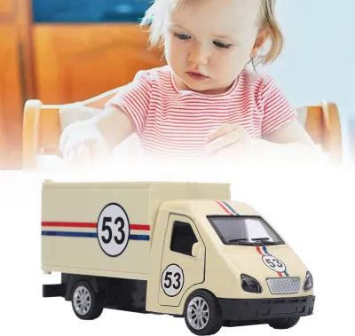 Obrázek produktu pro Malé nákladní auto s kontejnerem, model ze slitiny, hračka, interaktivní hra, vozidlo pro děti, světle žluté