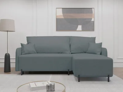 Produktbild von FurniDe24 Ecksofa L-Form Malmo - Ecksofa mit Schlaffunktion, Bettkasten - Moderne Ecksofa, Wohnzimmer Sofa - Eckcouch Grau (Gerra 70)