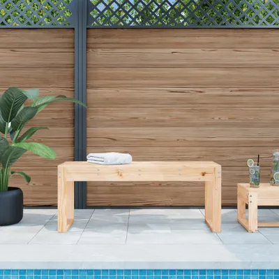 Produktbild von Gartenbank 110x38x45 cm Massivholz Kiefer