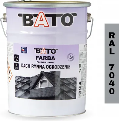 Zdjęcie produktu dla Farba Poliwin.dach Rynna Ogrodz. Szara Ral 7040 5L