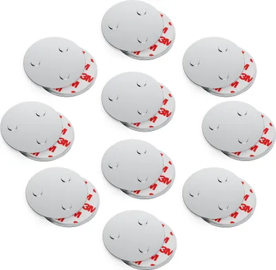 Produktbild von conecto Magnet-Halterung, starke Magnet-Befestigung, universell verwendbar, magnetisch und mit Bohrloch, geeignet für Rauch-Warn-Melder, 60mm, 10er Set