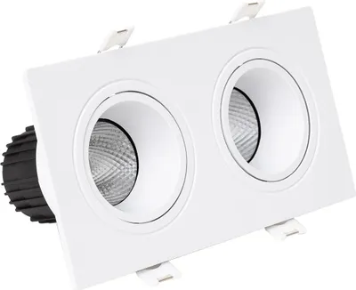 Produktbild von LED Downlight Quadratisch Schwenkbar 18 W Dimmbar Schnitt 75x155mm 4000K Weiß Neutralweiß