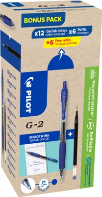 Obrázok produktu pre PILOT PEN G2 Greenpack Gelschreiber-Set blau 0.4 mm 2605003G12M